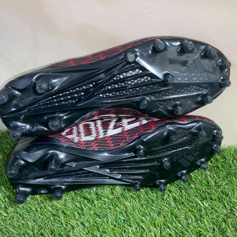 Size 12 Men Adidas Adizero Scorch Louisville PE Football Cleats Black Red GY5648